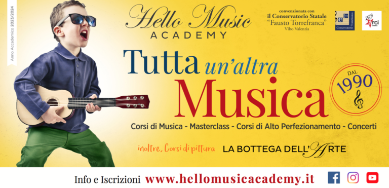Iscrizioni Hello Music Academy anno accademico 2023/24