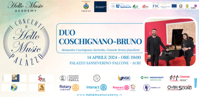 Duo Coschignano-Bruno per “i Concerti di Hello Music a Palazzo”